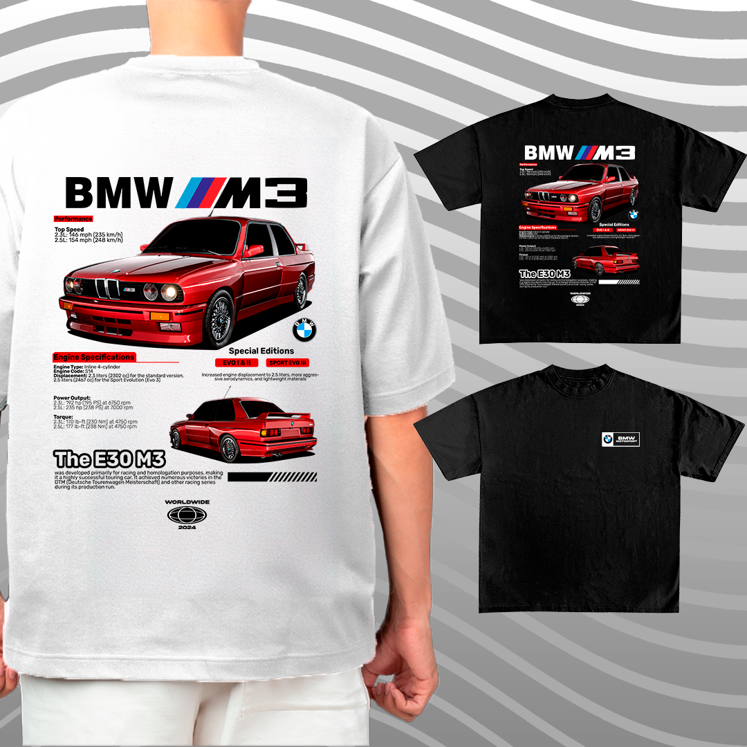 BMW E30 M3 - t-shirt design