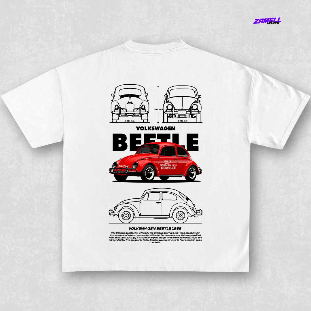 Volkswagen Beetle red - t-shirt design