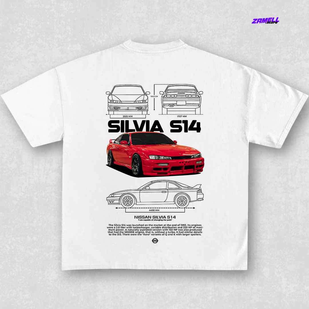 Nissan Silvia S14 - t-shirt design