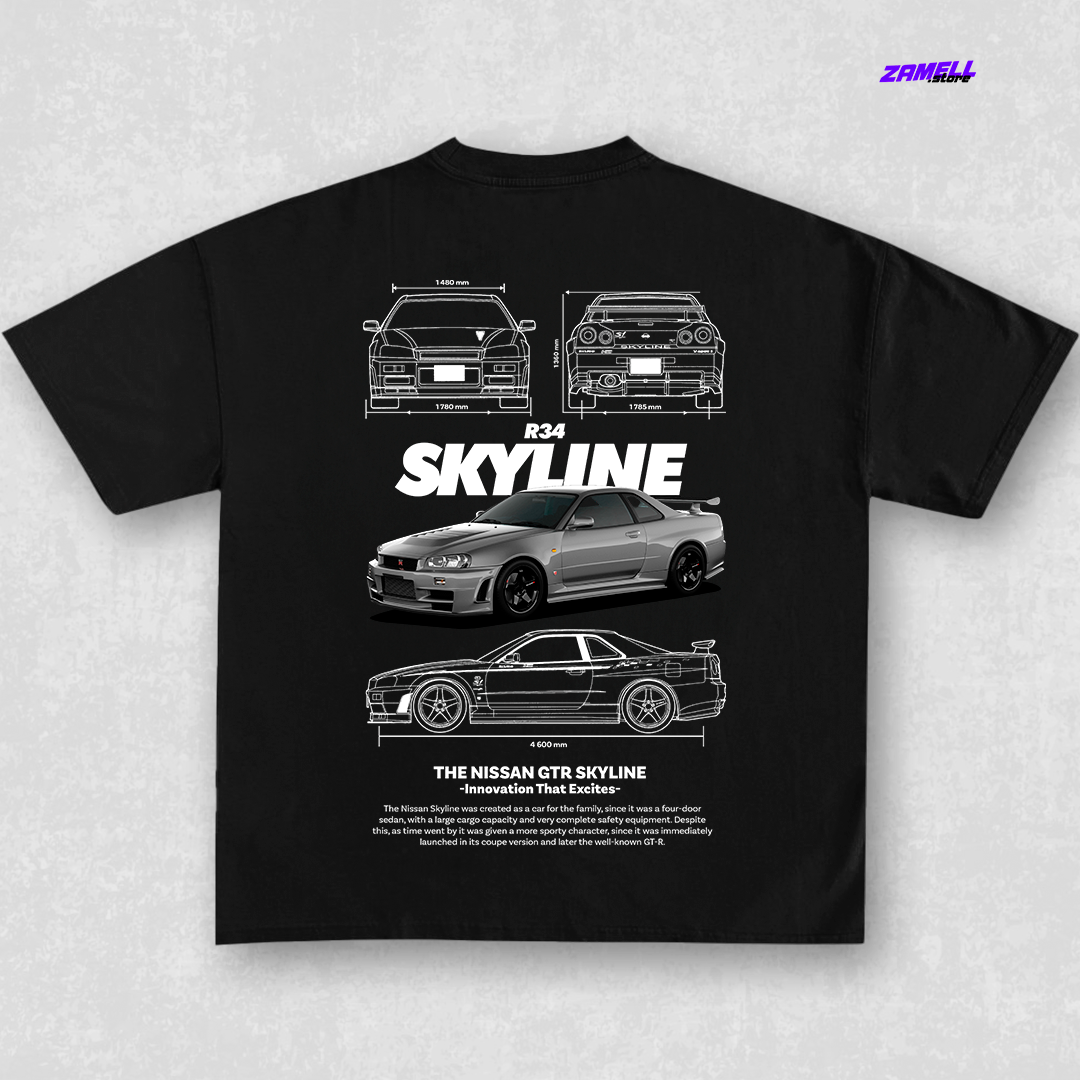 Template Nissan Skyline R34 - t-shirt design