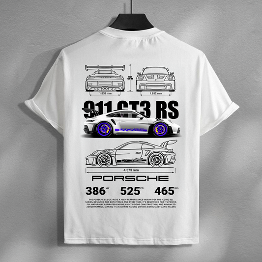 Car t-shirt design - Porsche 911 GT3 RS blue