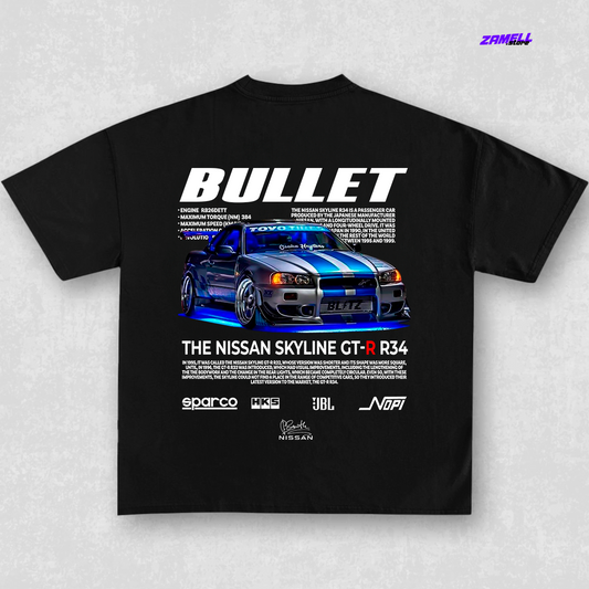 Nissan Skyline R34 Bullet - t-shirt design