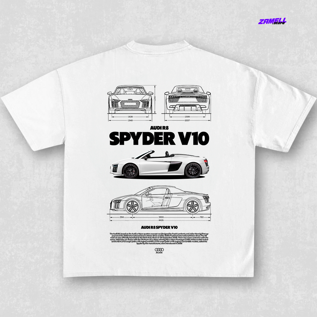 Audi R8 Spyder V10 - t-shirt design