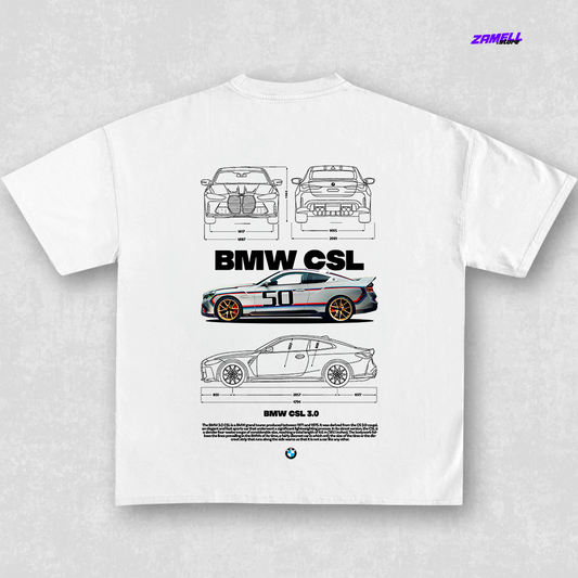 BMW CSL 3.0 - t-shirt design