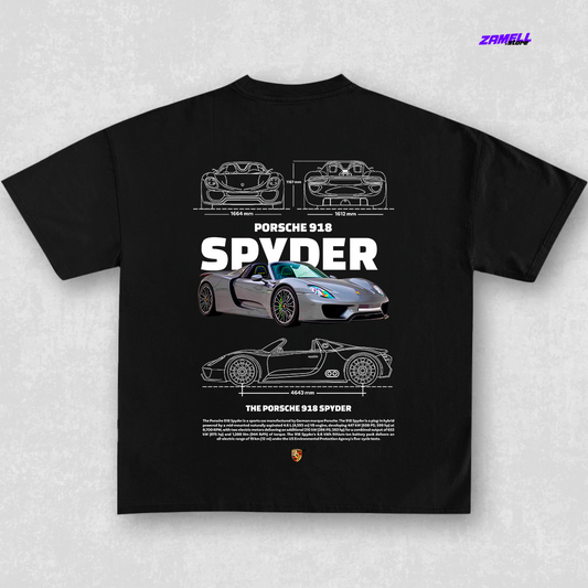 Porsche 918 Spyder gray - t-shirt design