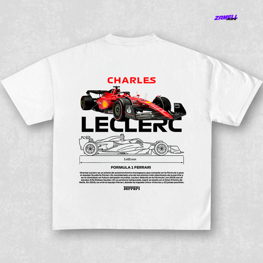 Charles Leclerc formula 1 - t-shirt design