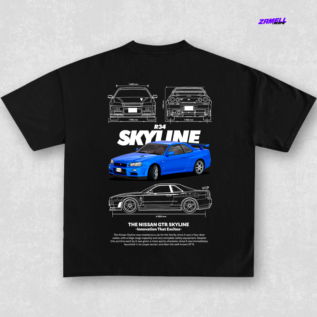 Template Nissan Skyline R34 - t-shirt design