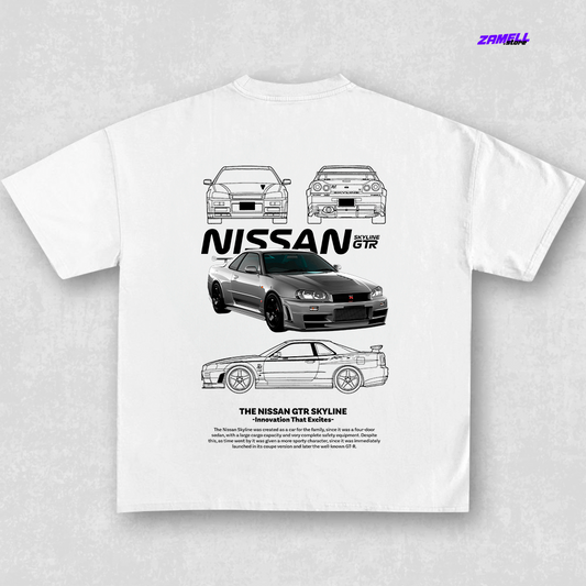 Template Nissan Skyline R34 - t-shirt design