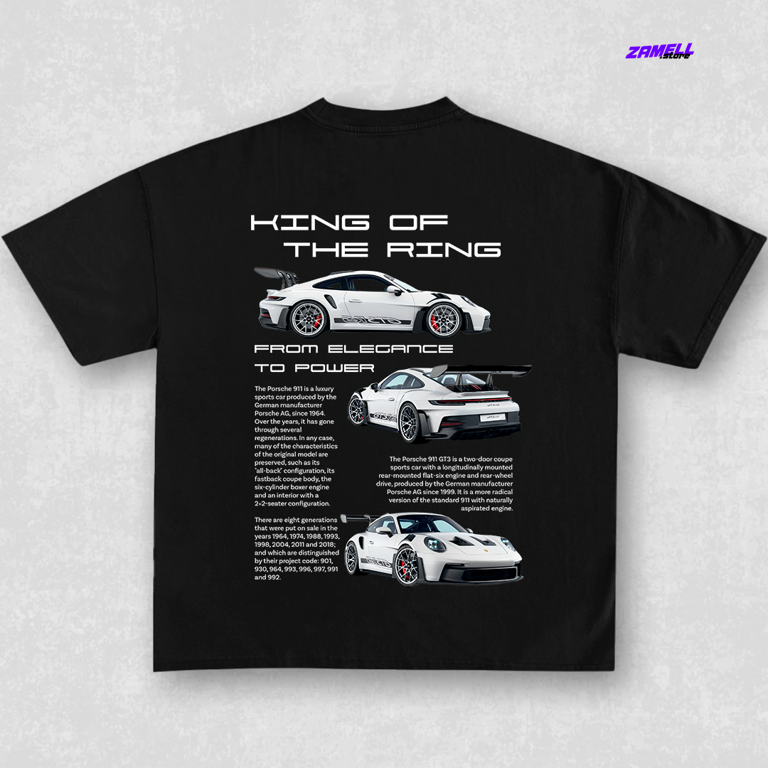 Plantilla Porsche 911 Gt3 rs King of the ring - t-shirt design