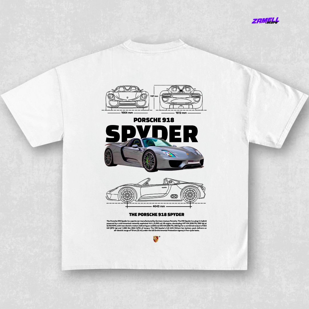 Porsche 918 Spyder gray - t-shirt design