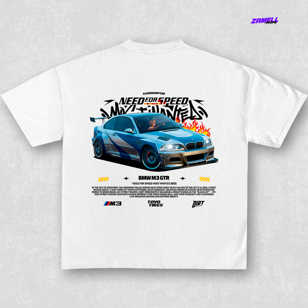 BMW M3 GTR Need for speed - t-shirt design