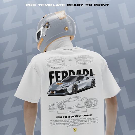 FERRARI SF90 XX STRADALE T-SHIRT DESIGN