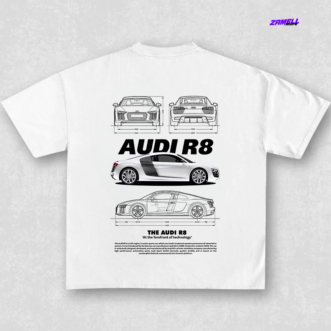 Audi R8 White - t-shirt design