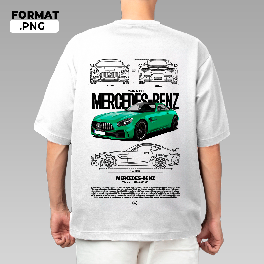 Mercedes-Benz AMG GTR - t-shirt design