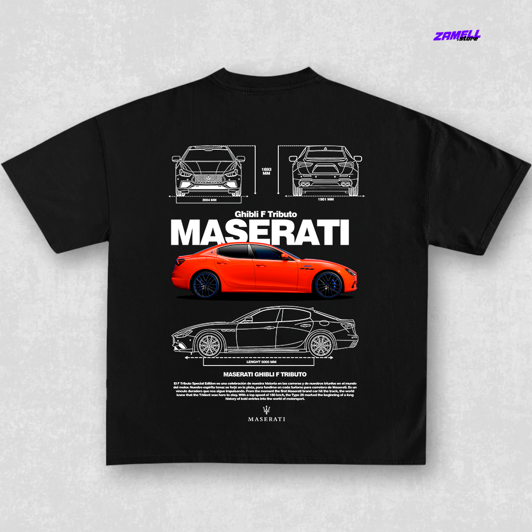 Maserati Ghibli Tributo - t-shirt design