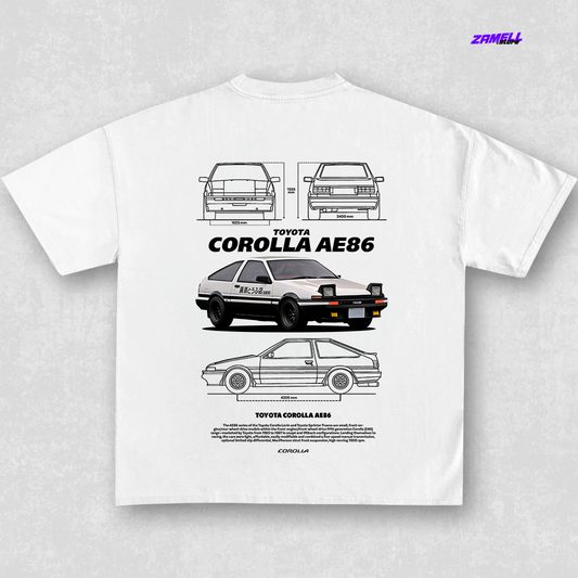 Toyota Corolla AE86 - t-shirt design