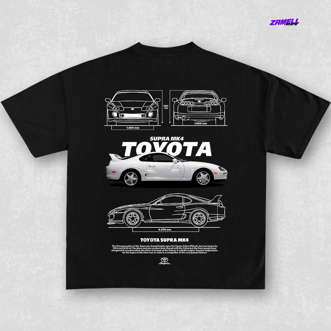 Toyota Supra MK4 White - t-shirt design