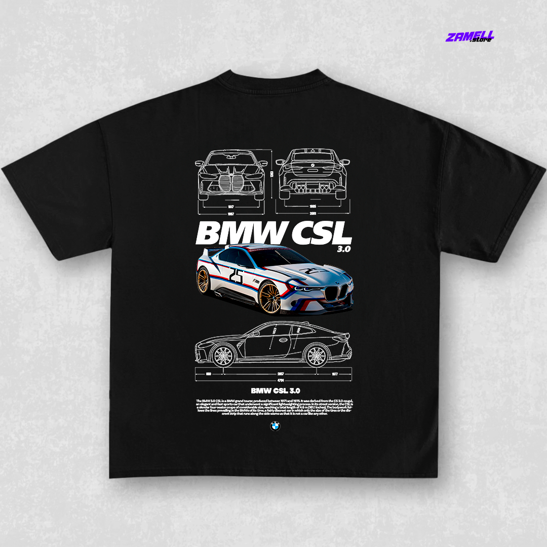 BMW CSL 3.0 - t-shirt design