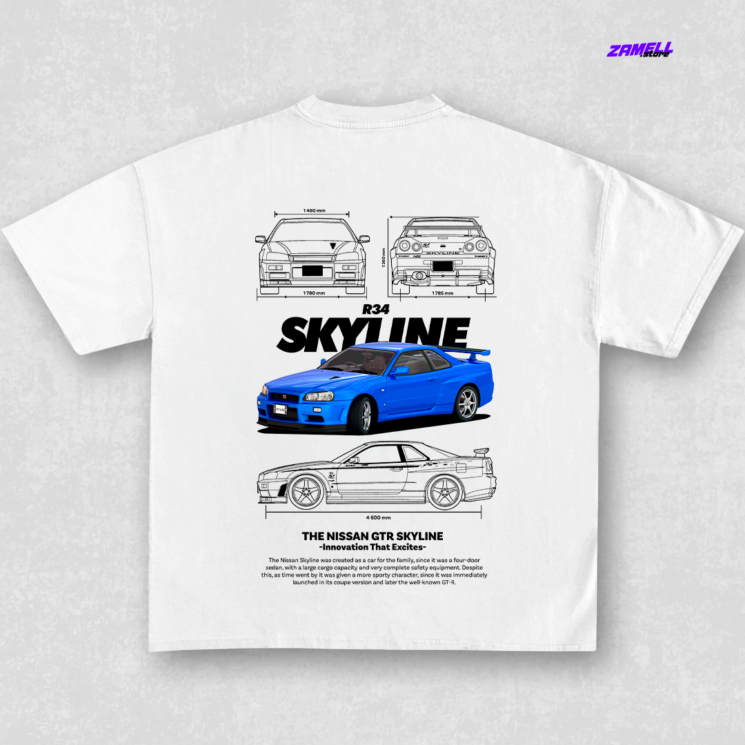 Template Nissan Skyline R34 - t-shirt design