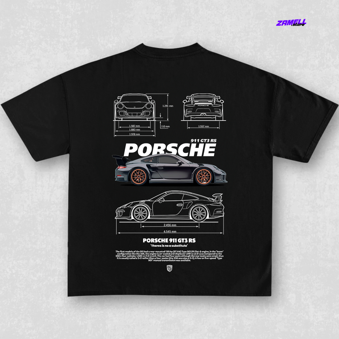 Template Porsche 911 GT3 Rs DTF for printing - t-shirt design