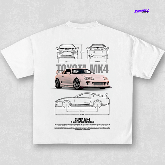 Toyota Supra MK4 crema - t-shirt design