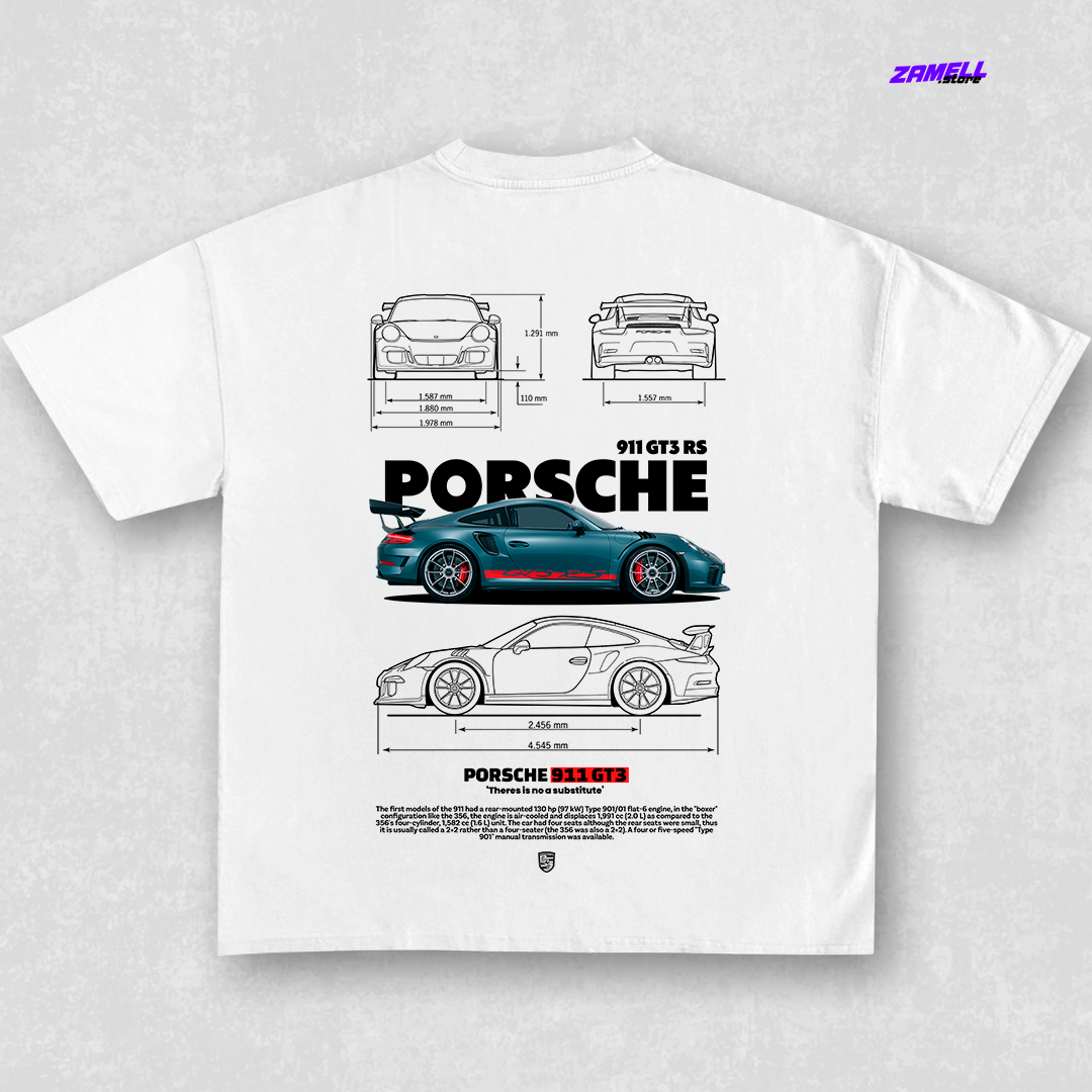 Template Porsche 911 GT3 Rs DTF for printing - t-shirt design