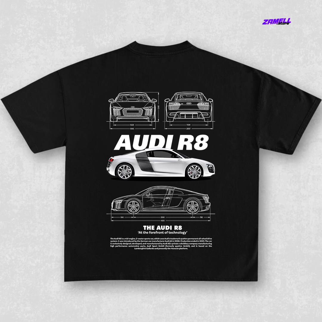 Audi R8 White - t-shirt design