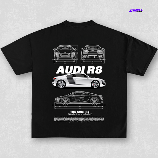 Audi R8 White - t-shirt design