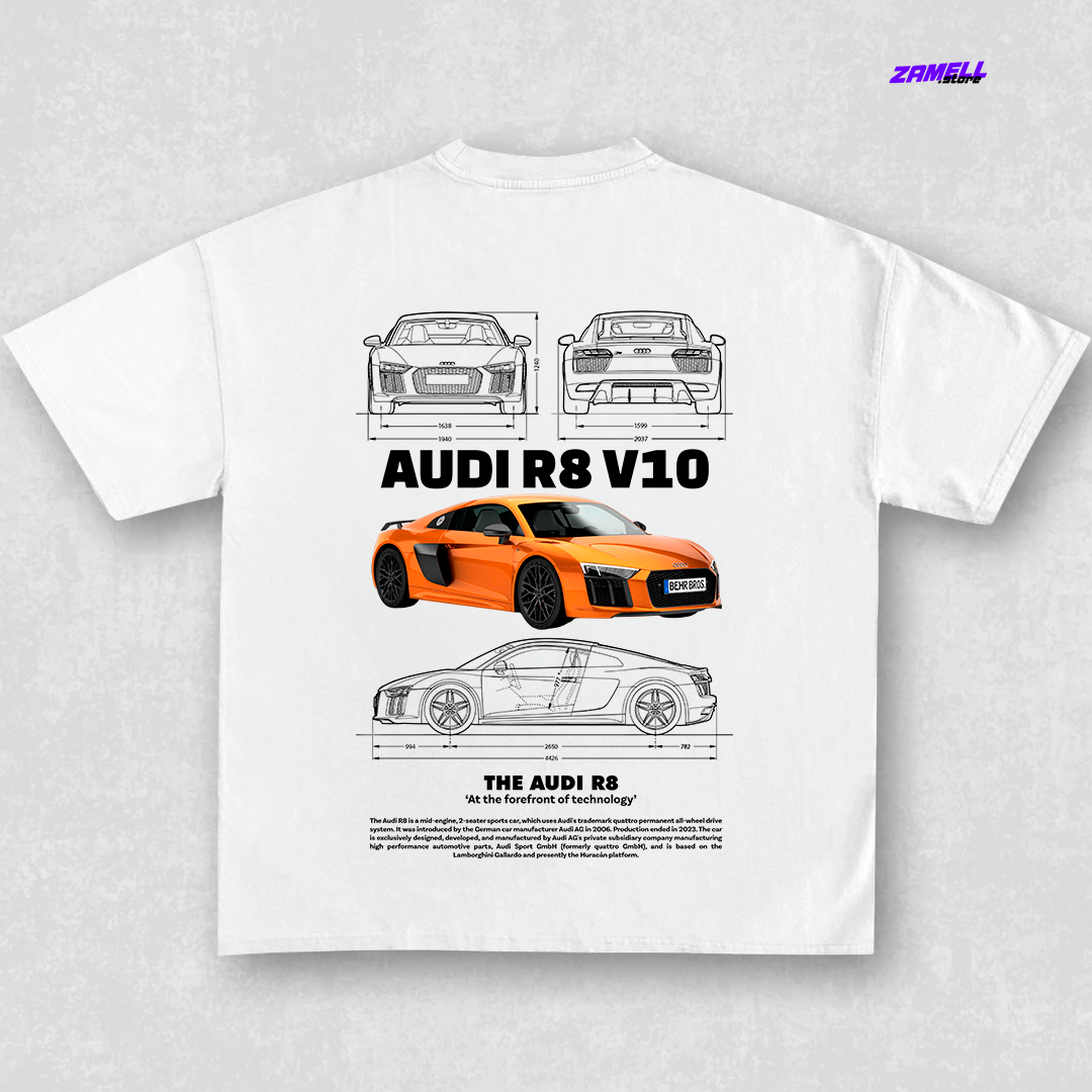 Audi R8 V10 orange - t-shirt design