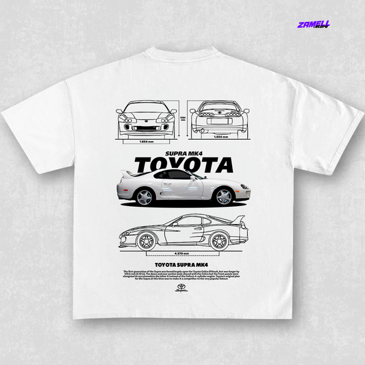 Toyota Supra MK4 White - t-shirt design