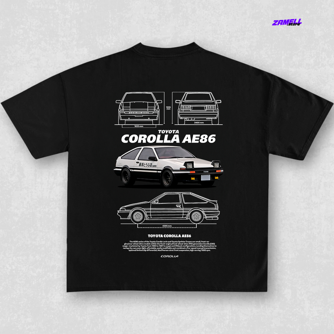 Toyota Corolla AE86 - t-shirt design