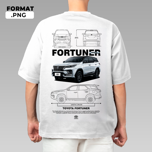 Toyota Fortuner - t-shirt design