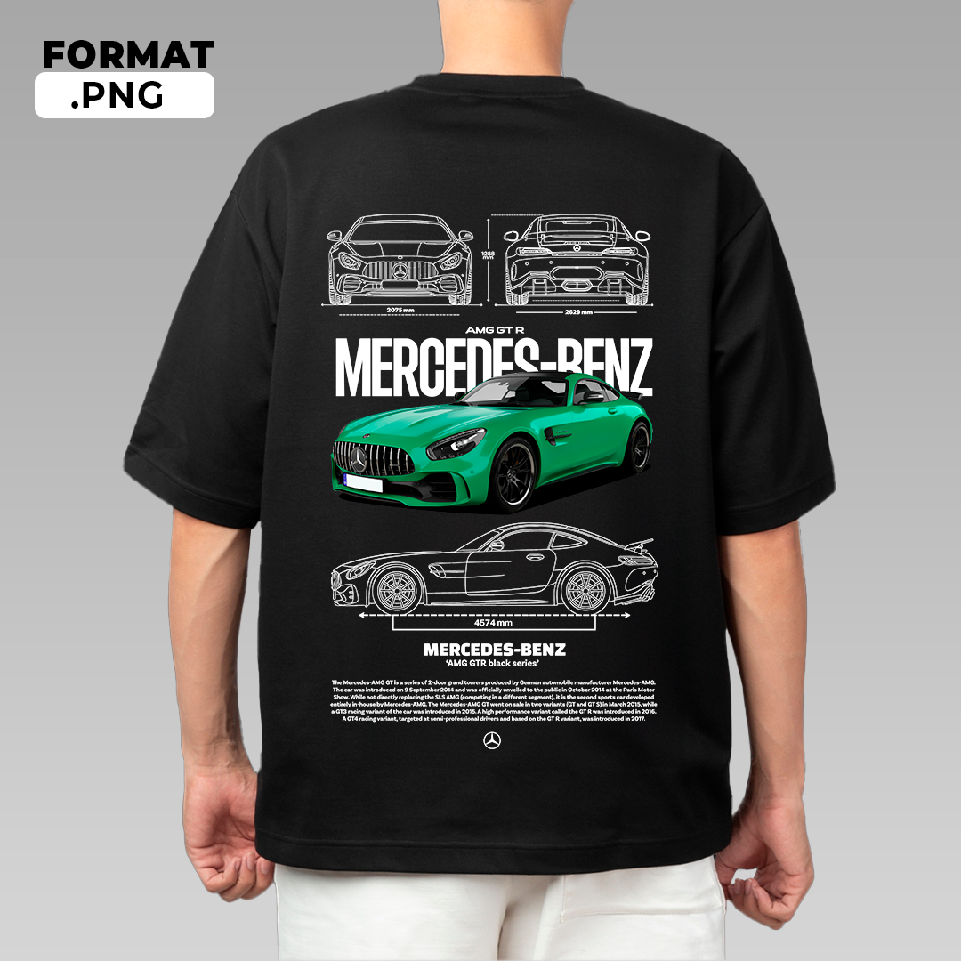 Mercedes-Benz AMG GTR - t-shirt design