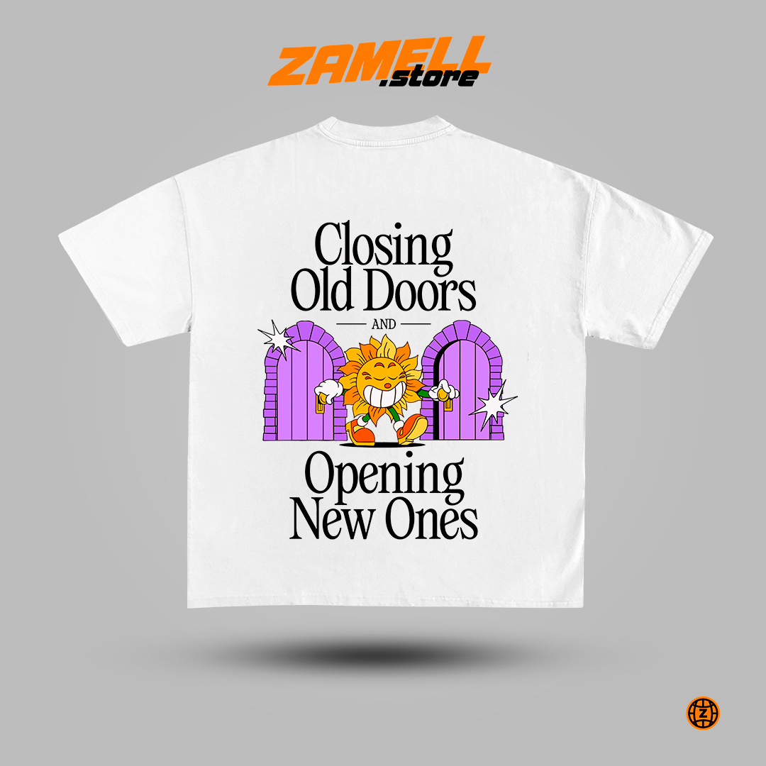 Closing old doors - t-shirt design