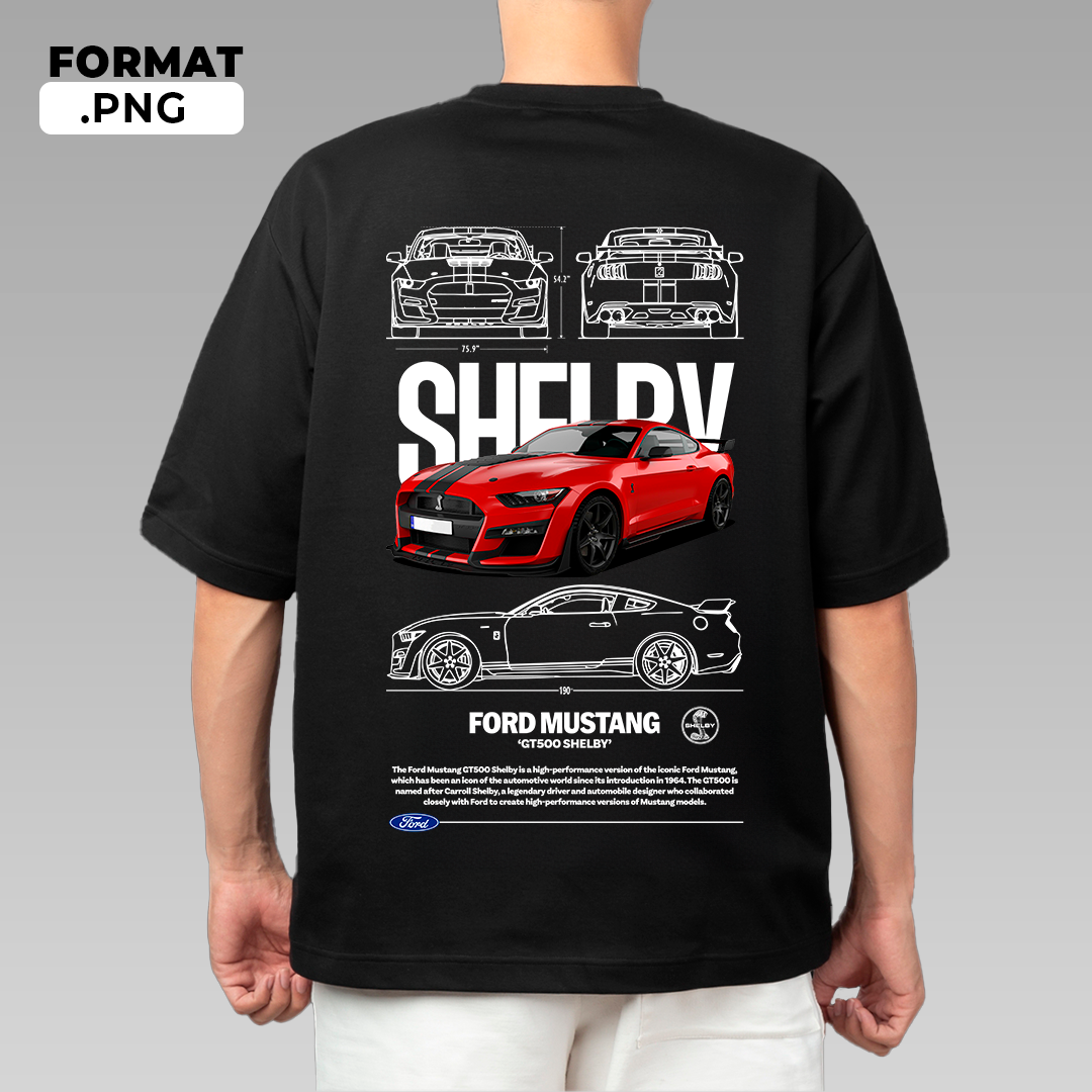 Ford Mustang GT500 Shelby - t-shirt design