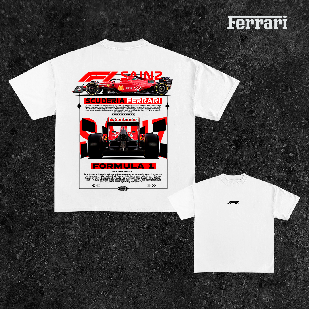 Carlos Sainz Scuderia Ferrari - t-shirt design