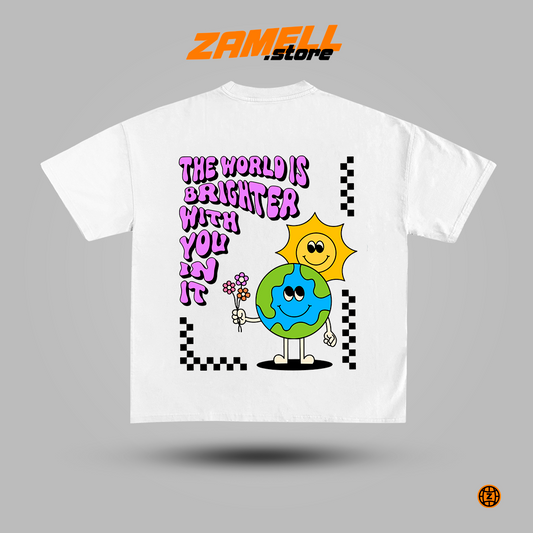 The world is brighter with you in it - t-shirt design