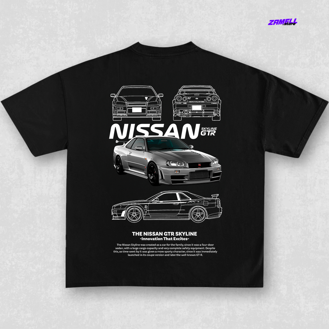 Template Nissan Skyline R34 - t-shirt design