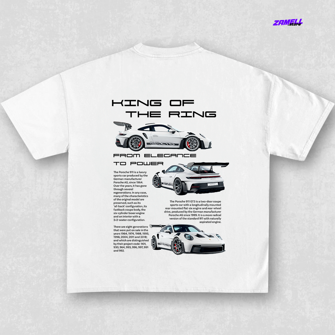 Plantilla Porsche 911 Gt3 rs King of the ring - t-shirt design