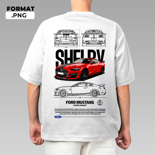 Ford Mustang GT500 Shelby - t-shirt design