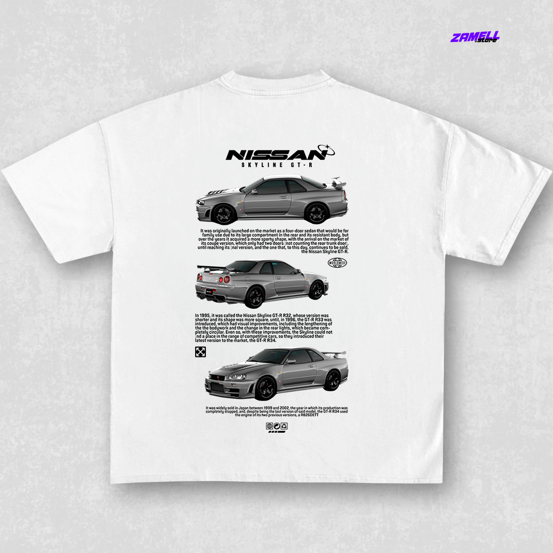 Template Nissan Skyline R34 - t-shirt design